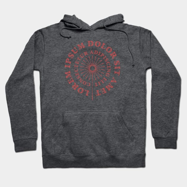 Lorem Ipsum Circles (red) Hoodie by Sean-Chinery